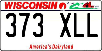 WI license plate 373XLL