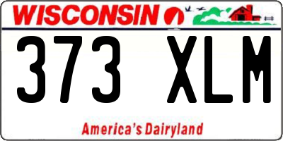 WI license plate 373XLM