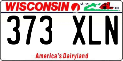WI license plate 373XLN