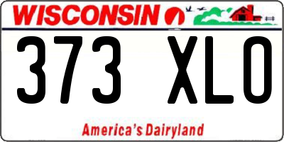 WI license plate 373XLO