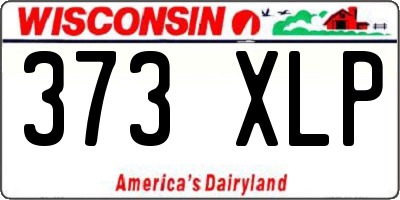 WI license plate 373XLP