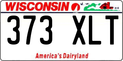 WI license plate 373XLT
