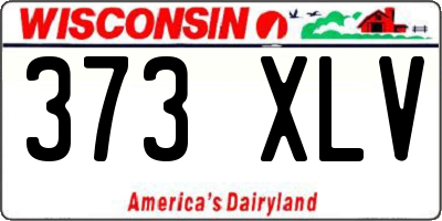 WI license plate 373XLV