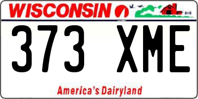 WI license plate 373XME