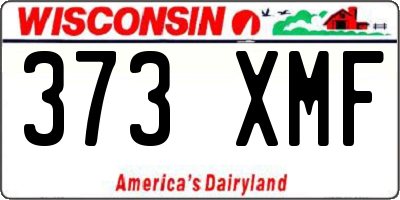 WI license plate 373XMF