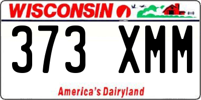 WI license plate 373XMM