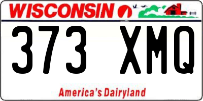 WI license plate 373XMQ