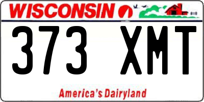WI license plate 373XMT