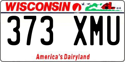 WI license plate 373XMU