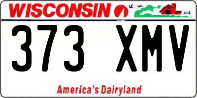 WI license plate 373XMV