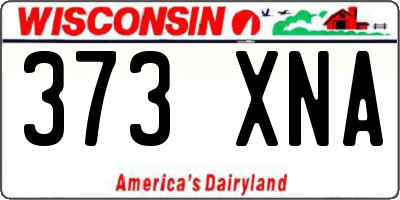 WI license plate 373XNA