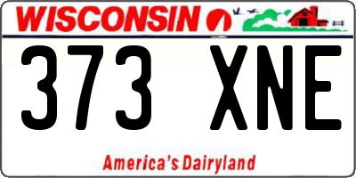 WI license plate 373XNE