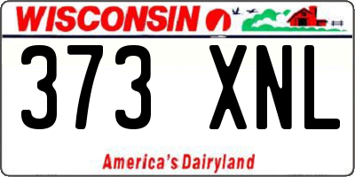 WI license plate 373XNL