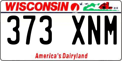 WI license plate 373XNM