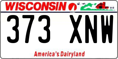 WI license plate 373XNW