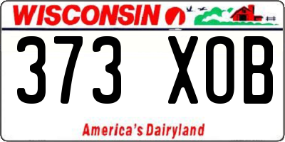 WI license plate 373XOB