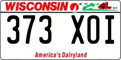 WI license plate 373XOI