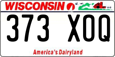 WI license plate 373XOQ