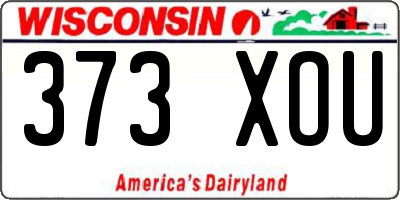 WI license plate 373XOU