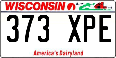 WI license plate 373XPE