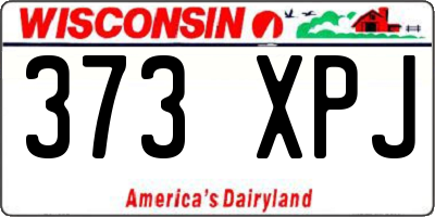 WI license plate 373XPJ