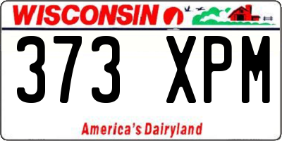 WI license plate 373XPM