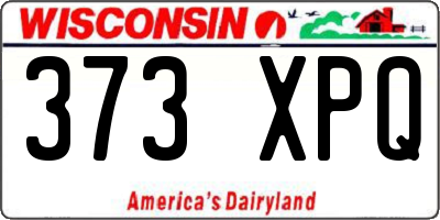 WI license plate 373XPQ