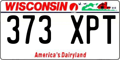 WI license plate 373XPT