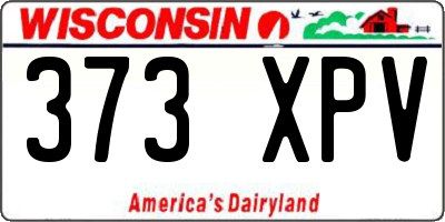 WI license plate 373XPV