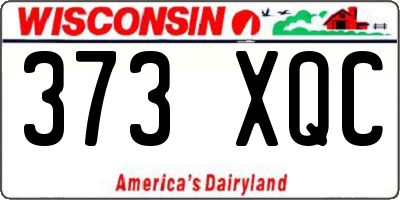 WI license plate 373XQC