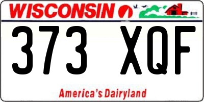 WI license plate 373XQF