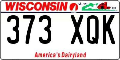 WI license plate 373XQK