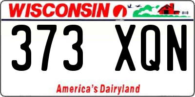 WI license plate 373XQN