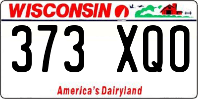 WI license plate 373XQO