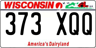 WI license plate 373XQQ