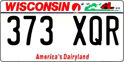 WI license plate 373XQR