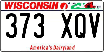 WI license plate 373XQV