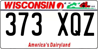 WI license plate 373XQZ
