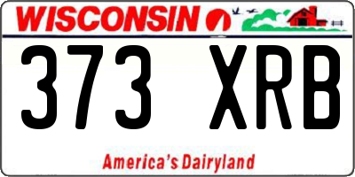 WI license plate 373XRB