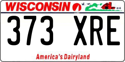 WI license plate 373XRE