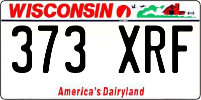 WI license plate 373XRF