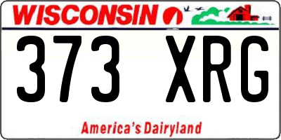 WI license plate 373XRG