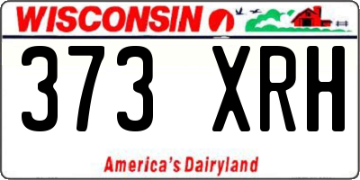 WI license plate 373XRH