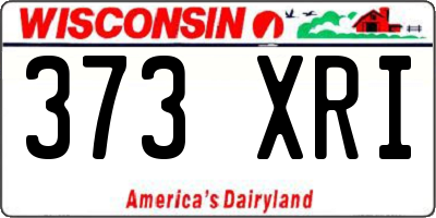WI license plate 373XRI