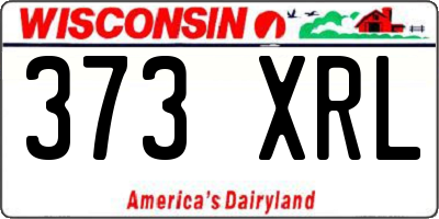 WI license plate 373XRL