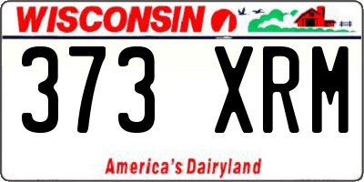 WI license plate 373XRM