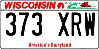 WI license plate 373XRW