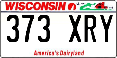 WI license plate 373XRY
