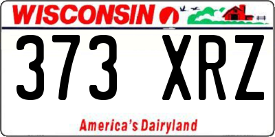 WI license plate 373XRZ