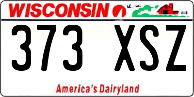 WI license plate 373XSZ